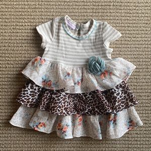 Bonnie Baby mixed print dress